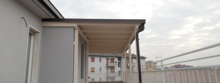 TETTOIA IN LEGNO ADDOSSATA FORNITURA E POSA IN OPERA MILANO