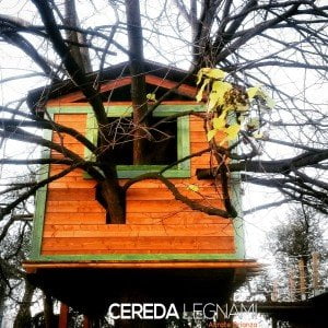 casetta legno su albero