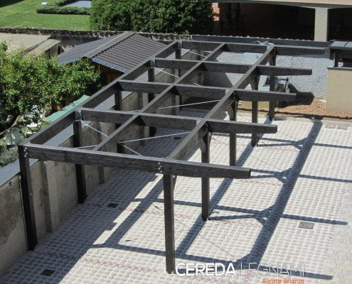  pergola legno per fotovoltico