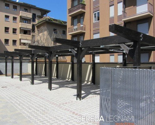  tettoia in legno per fotovoltaico