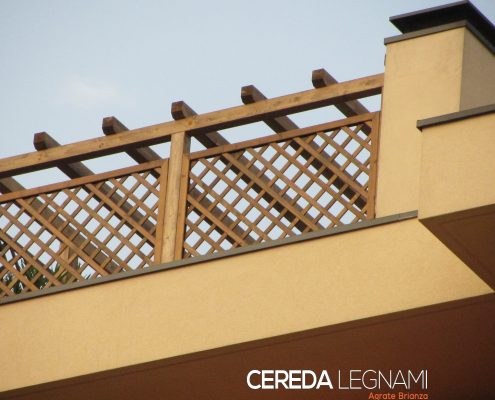 Pergole e pergolati con grigliati in legno