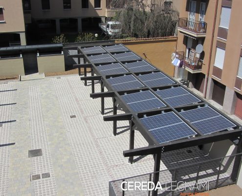 Pergolati per fotovoltaico e termico solare
